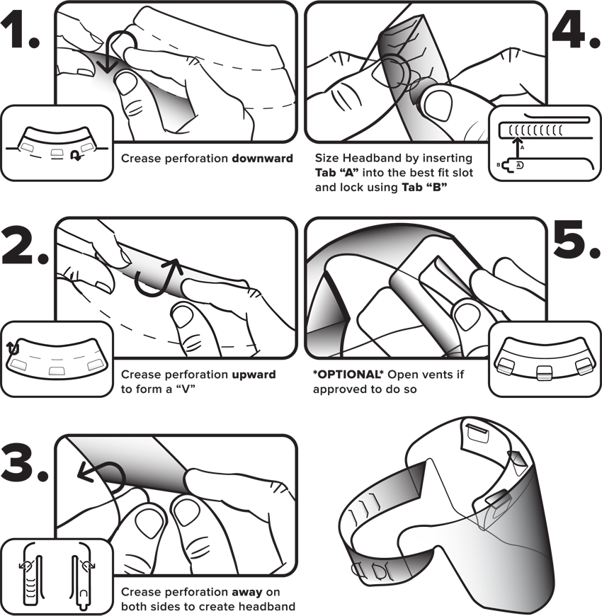 AE201 Face Shield Assembly Instructions